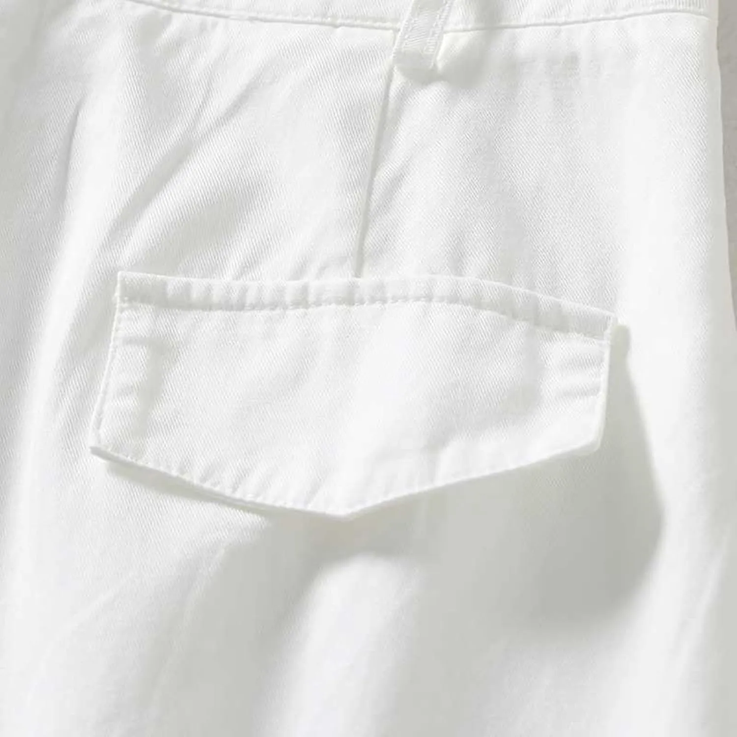 Firzero Women Summer Pants Cotton Linen Pants 2024 Casual Wide Leg Elastic Waist Trousers Loose Fit Straight Leg Pants