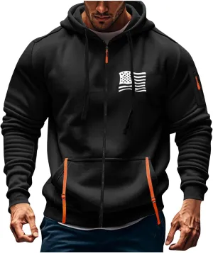 Funny Fuck You Qr Code Hoodie Casual Lightweight Full Zip Jacket Men Sports Big And Tall Sweatshirt With Pocket
