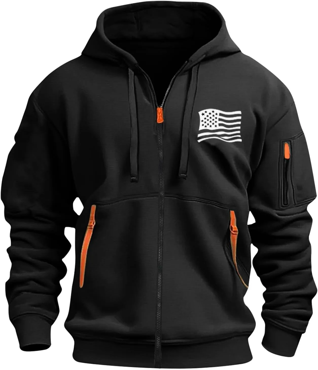 Funny Fuck You Qr Code Hoodie Casual Lightweight Full Zip Jacket Men Sports Big And Tall Sweatshirt With Pocket