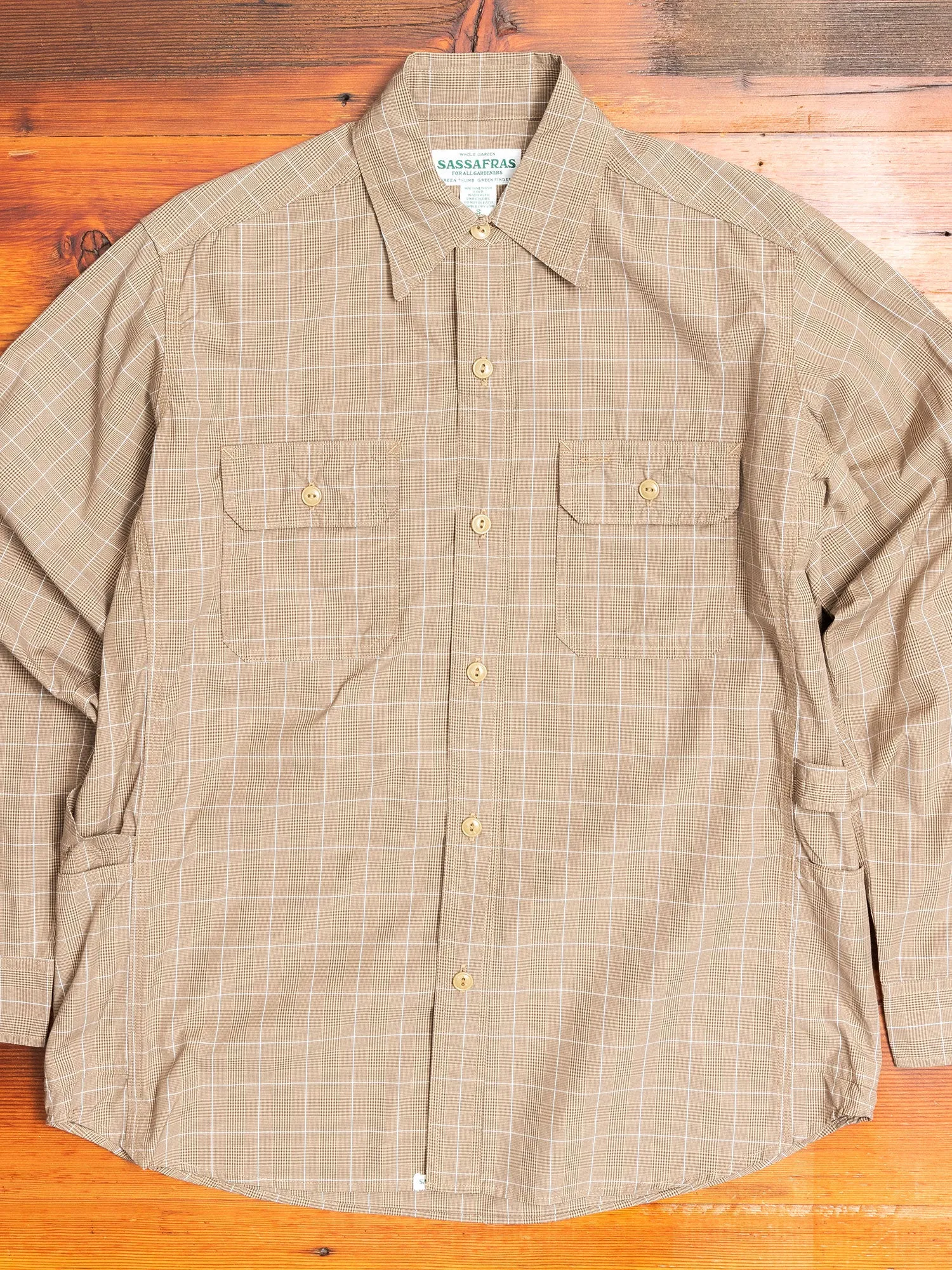 Gardener Shirt in Beige Check