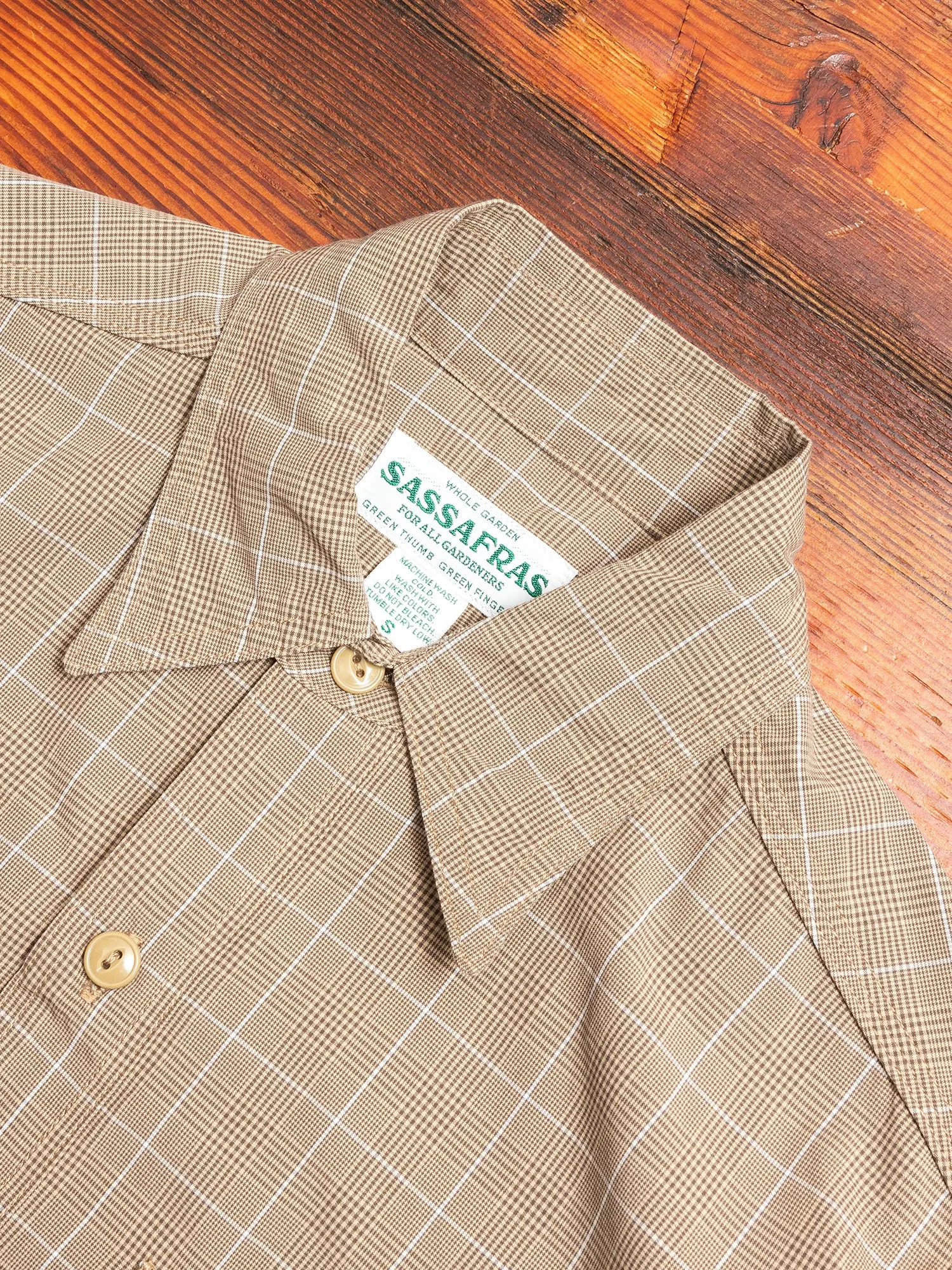 Gardener Shirt in Beige Check