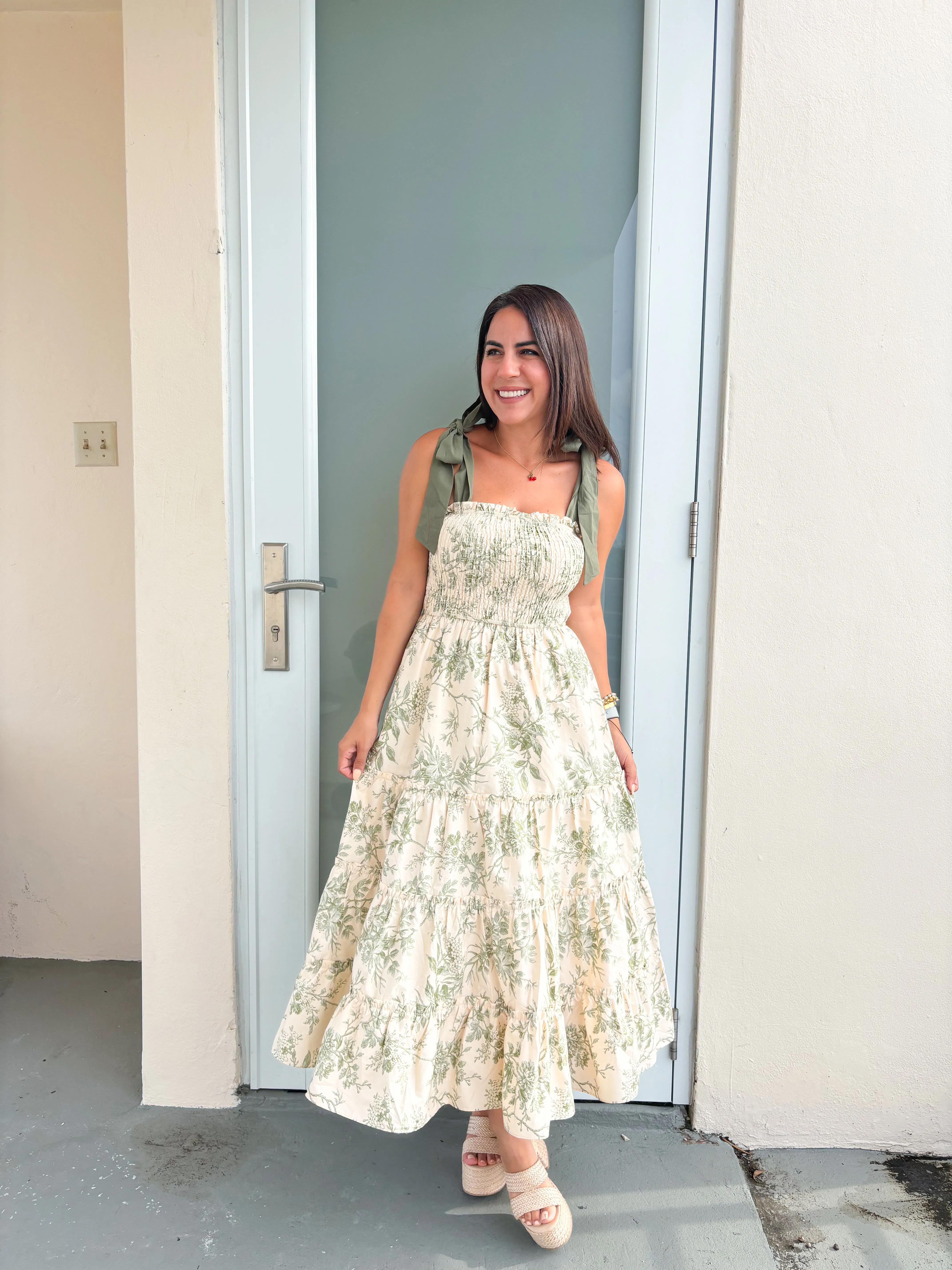 Gardenia Self Tie Midi Dress