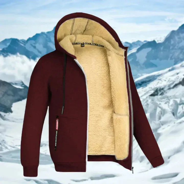 Gilben - men's winter jacket with hood and fleece