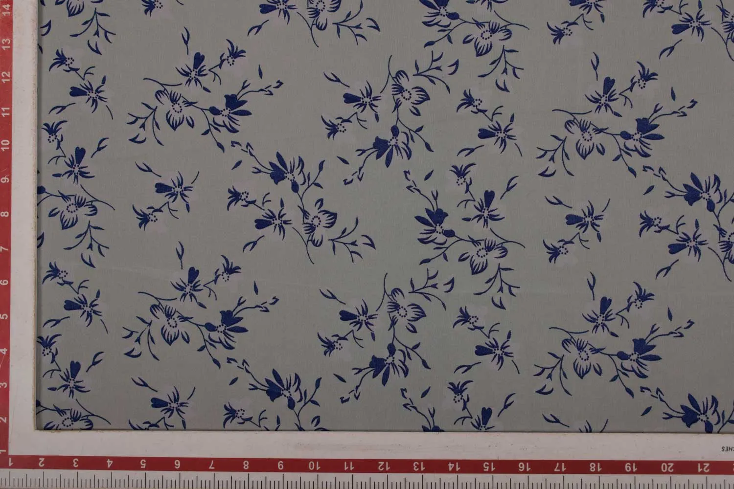 Greyish Blue Printed Georgette Fabric