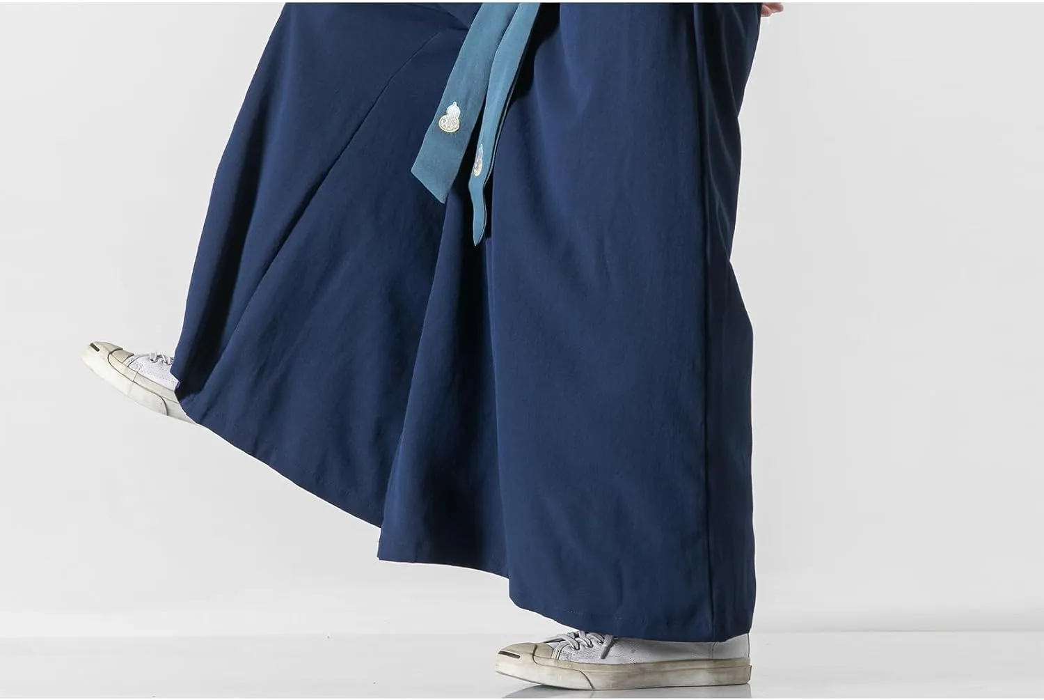 GURUNVANI Men's Wide Leg Pants Japanese Yoga Pants Hip Hop Baggy Trousers