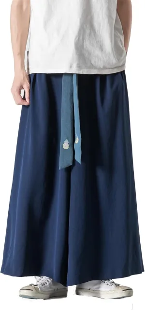 GURUNVANI Men's Wide Leg Pants Japanese Yoga Pants Hip Hop Baggy Trousers