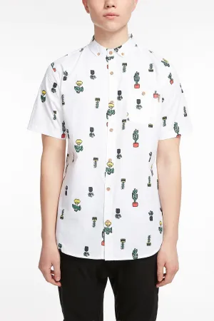Guys Plant Button-Up Pocket Shirt
