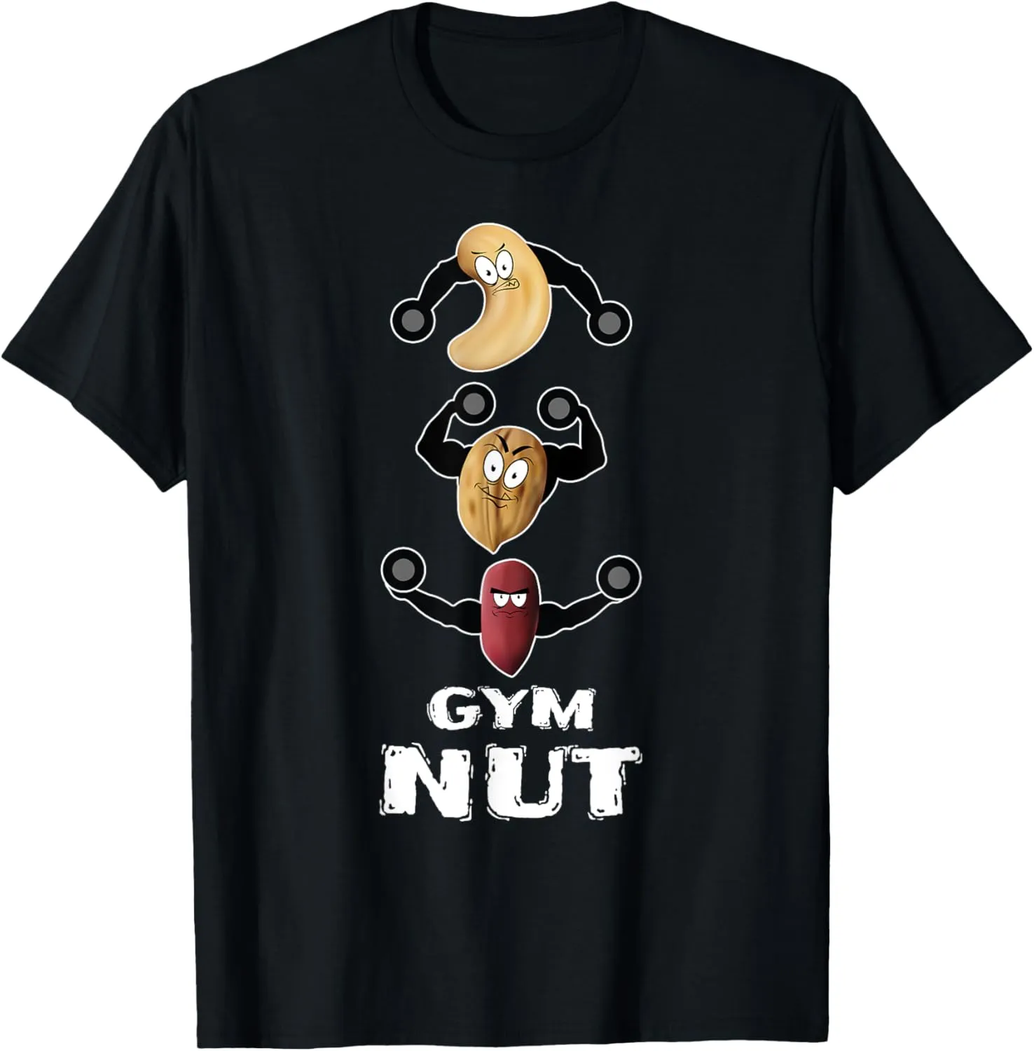 Gym Nut Funny Workout Shirt Nuts Pun Punny Mens Guys Gift T-Shirt