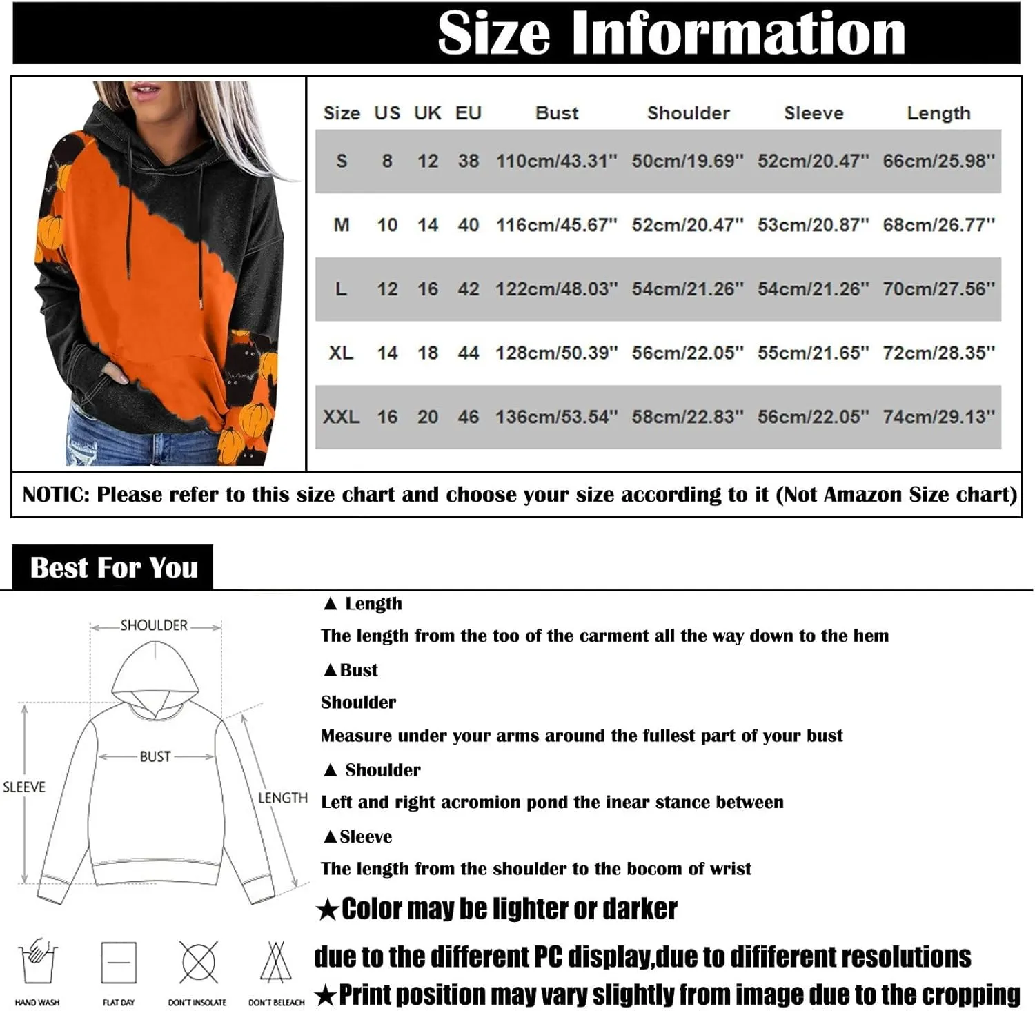 Halloween Sweatshirts for Women Costumes woman 2024 cute Pumpkin face Print Essentials Hoodie Sweatshirts Pullover