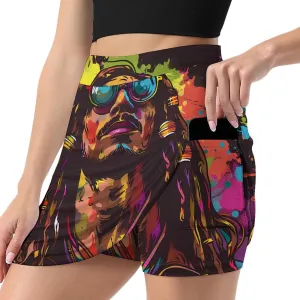 Hip-Hop Hipster Women's Skort Athletic Skirt Golf Skorts A-line Skirts with Built-in Shorts Pockets