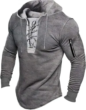 Hoodies For Men Hoodie Hooded Sweatshirt Top Striped Pleated Plunger Sleeve Hoodie Black Sweatshirt Men Men'S