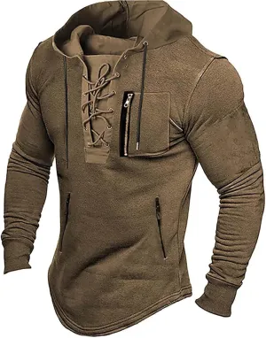 Hoodies For Men Hoodie Hooded Sweatshirt Top Striped Pleated Plunger Sleeve Hoodie Black Sweatshirt Men Men'S