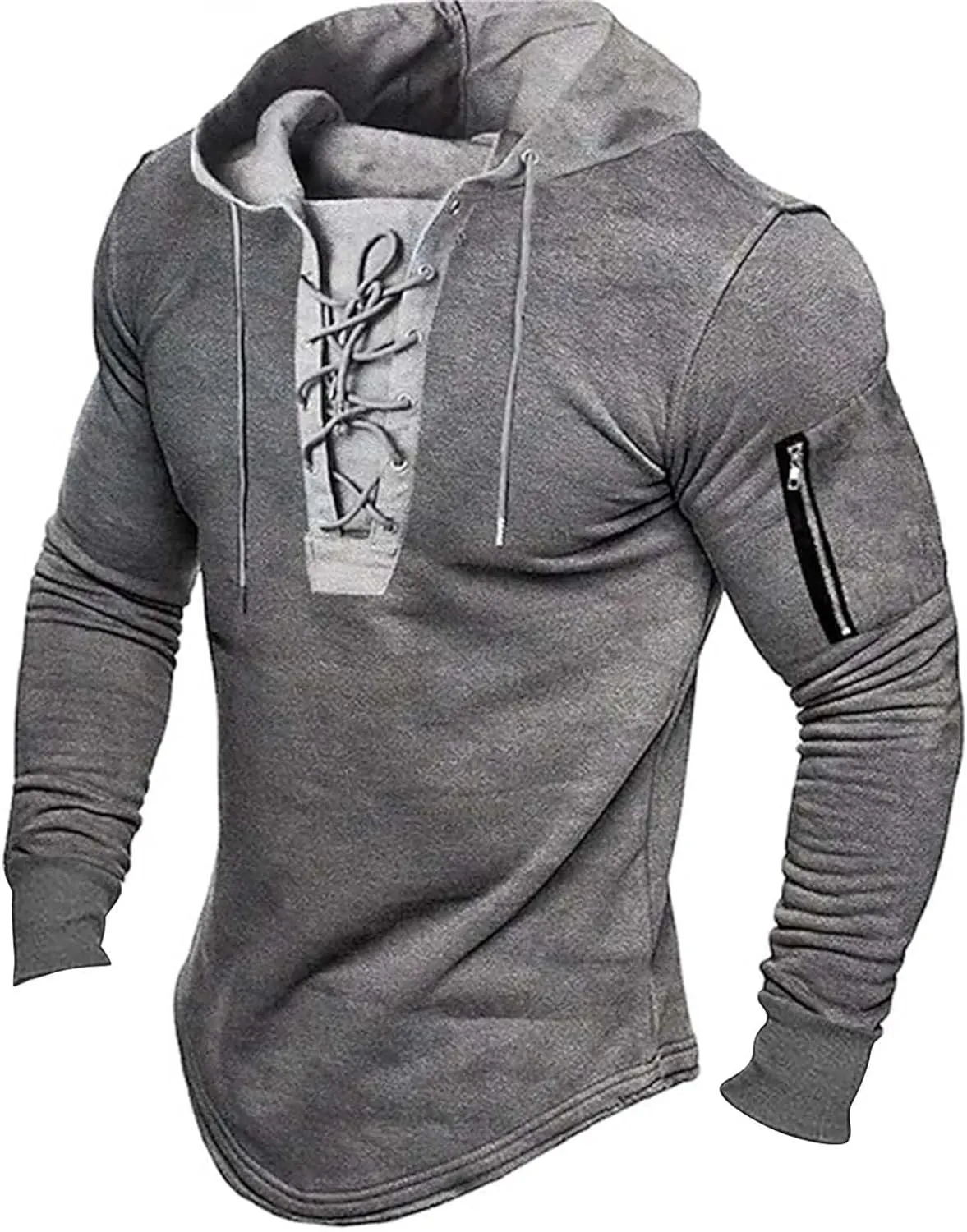 Hoodies For Men Hoodie Hooded Sweatshirt Top Striped Pleated Plunger Sleeve Hoodie Black Sweatshirt Men Men'S