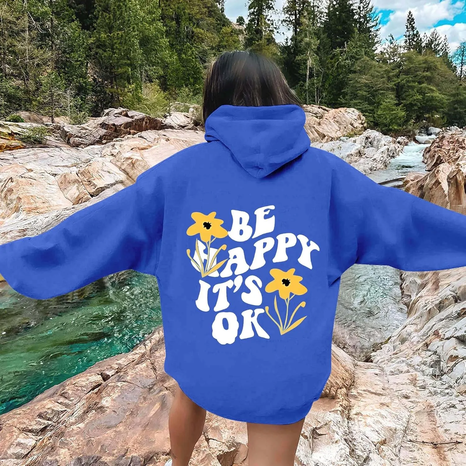 Hoodies for Women Plus Size Graphic Oversized Hooded Sweatshirts Casual Y2K Teen Girl Pullover Top Fall Clothes 2024