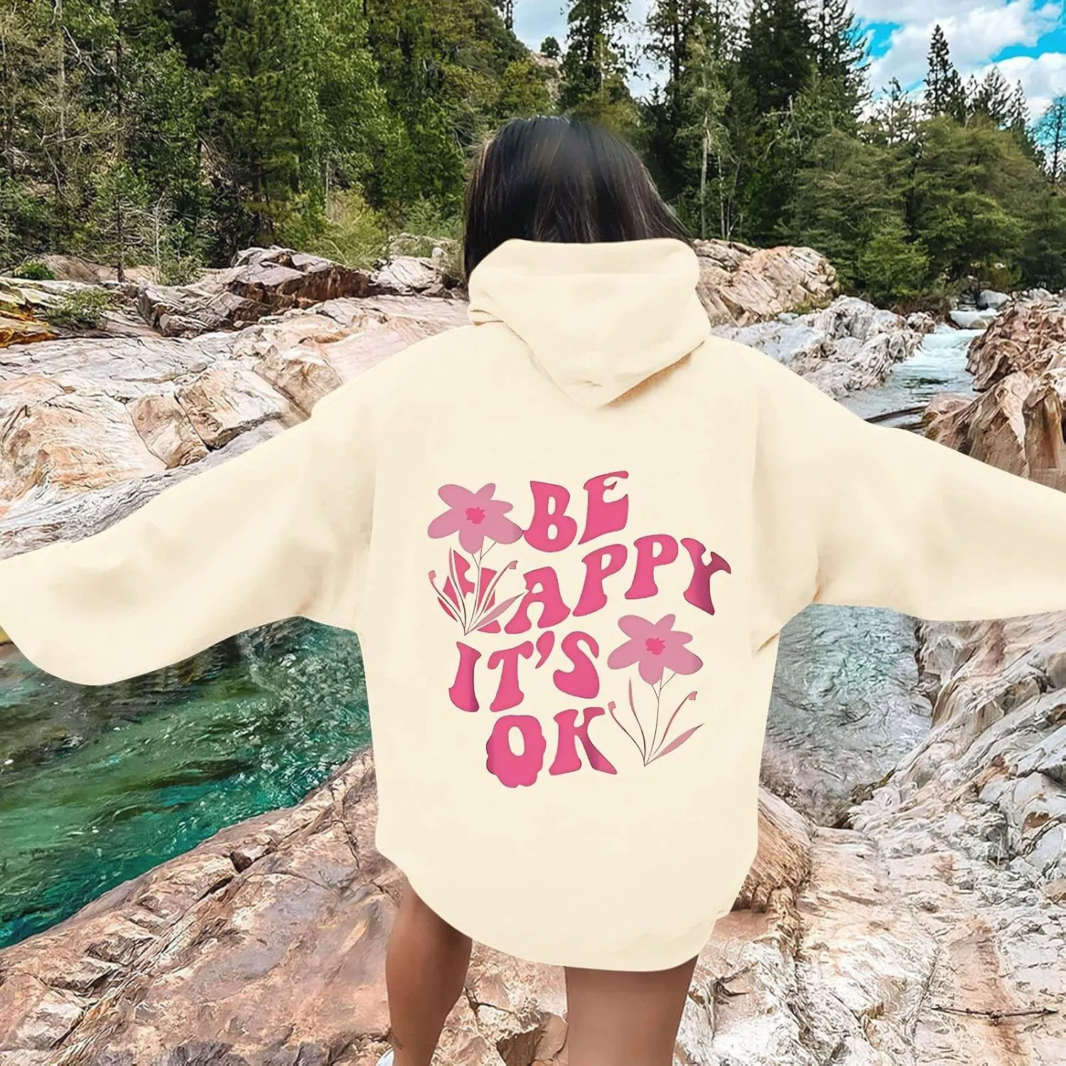 Hoodies for Women Plus Size Graphic Oversized Hooded Sweatshirts Casual Y2K Teen Girl Pullover Top Fall Clothes 2024