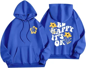 Hoodies for Women Plus Size Graphic Oversized Hooded Sweatshirts Casual Y2K Teen Girl Pullover Top Fall Clothes 2024