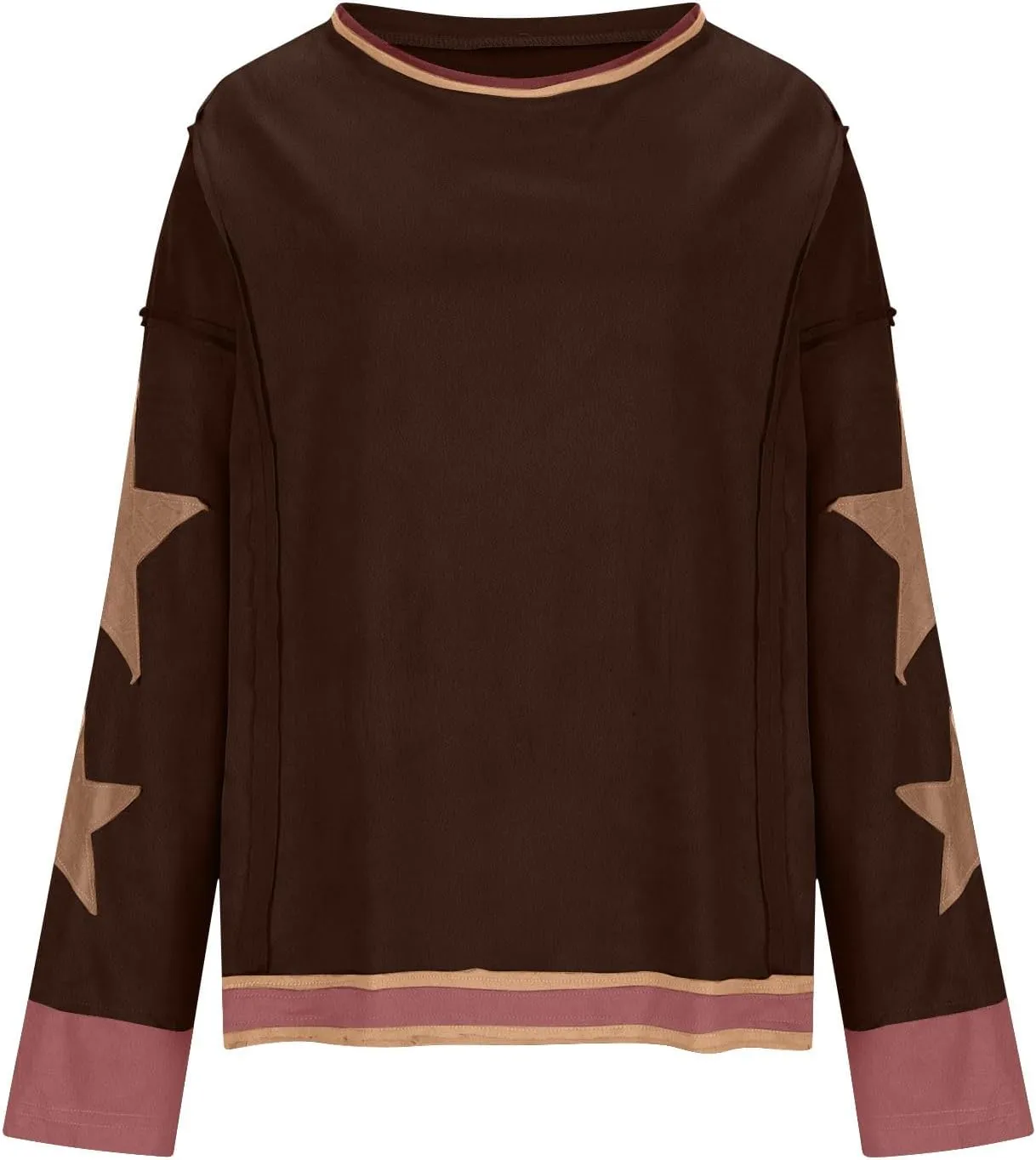 Hvyesh Sweatshirts for Women Crewneck Trendy 2025, Loose, Fall Tops Long Sleeve, FP Dupes, Fashion Cropped Workout Sweatshirt