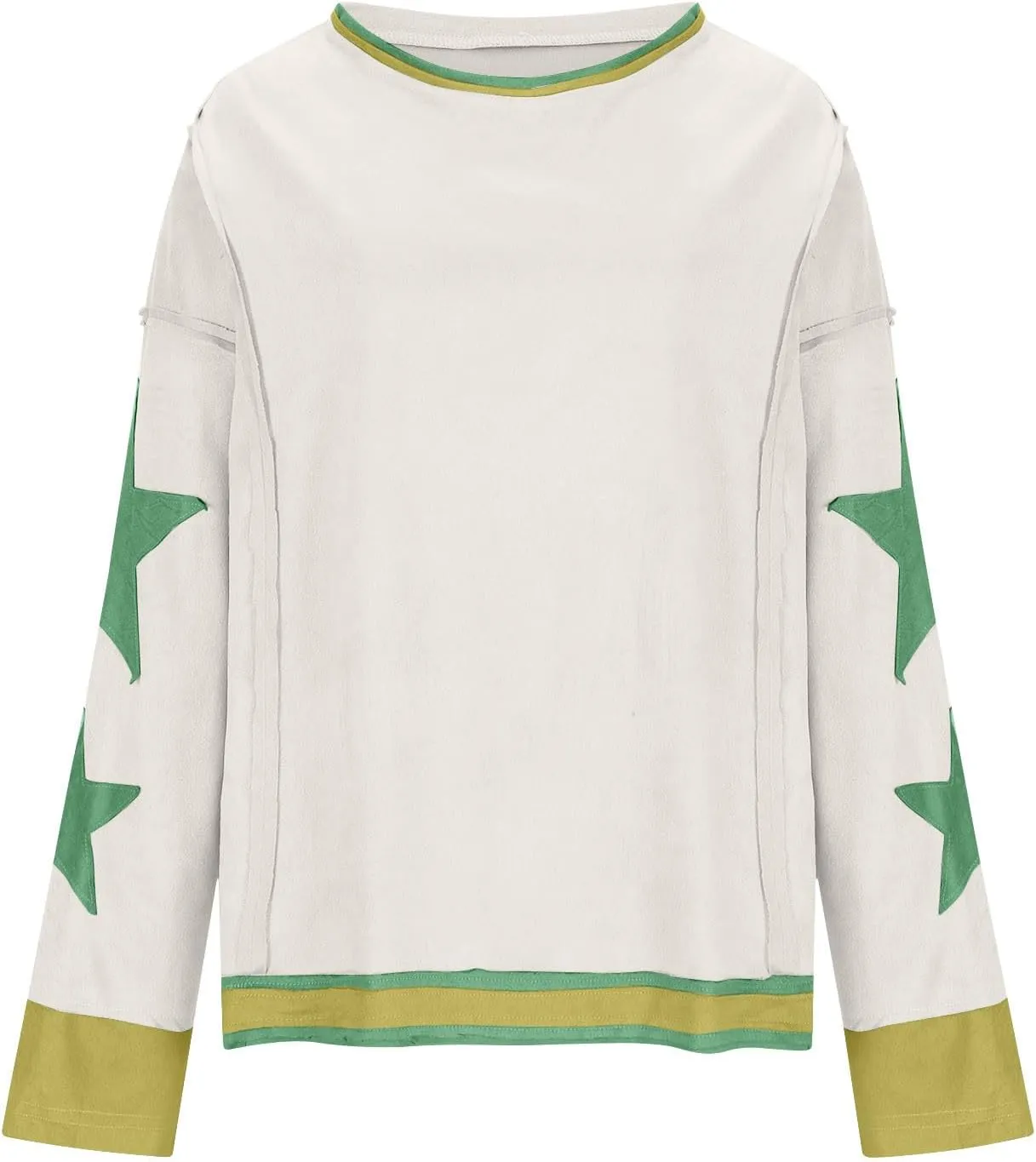 Hvyesh Sweatshirts for Women Crewneck Trendy 2025, Loose, Fall Tops Long Sleeve, FP Dupes, Fashion Cropped Workout Sweatshirt