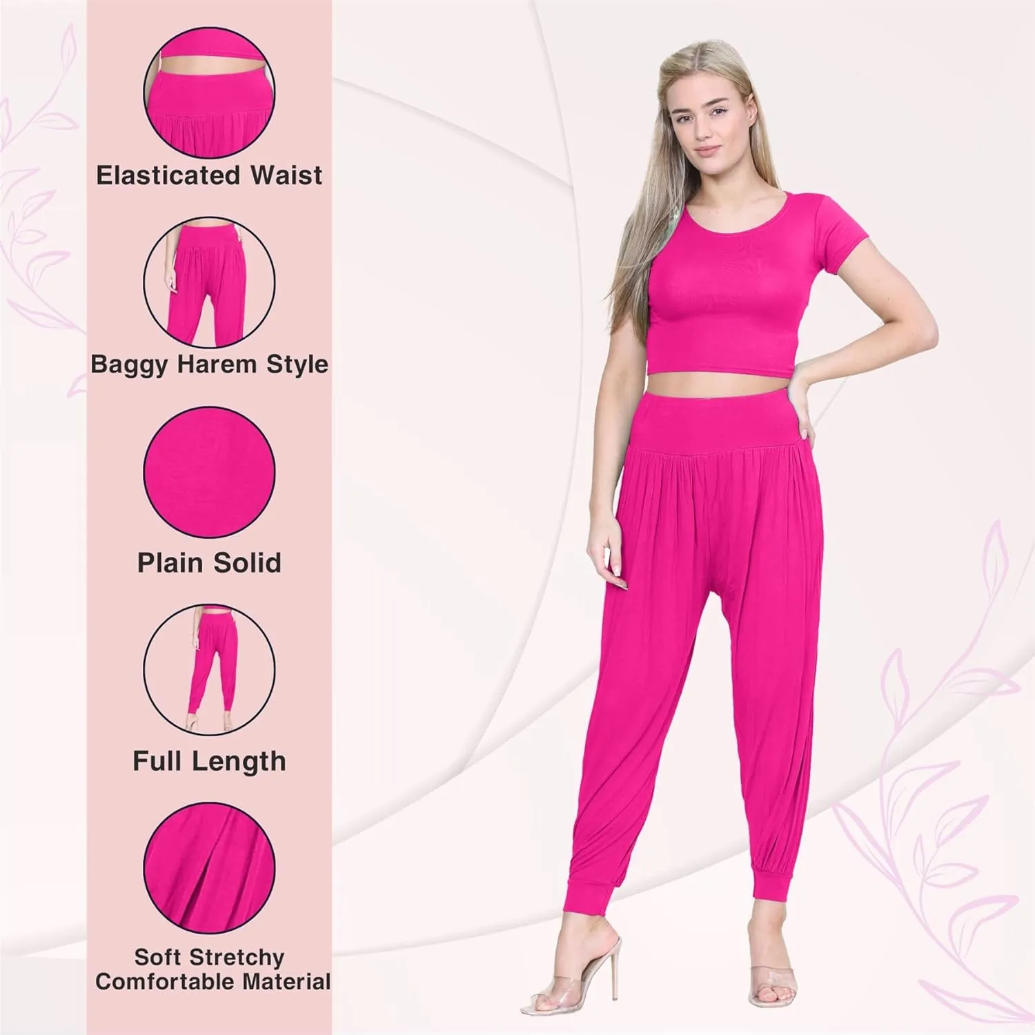 Janisramone Women Alibaba Hareem Trouser | Stylish & Trendy Harem Pants for Women, Lightweight Summer Pants for Women