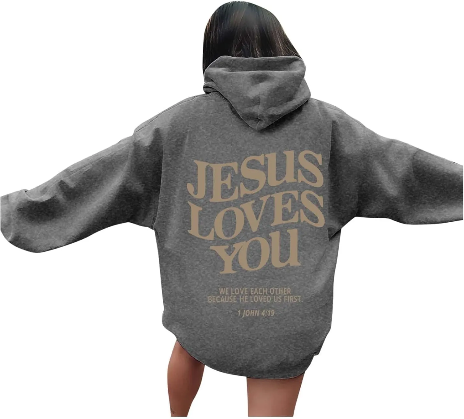 Jesus Loves You Hoodie Christian Jesus Saves Faith Sweatshirt Man Woman Pullover Tops Y2K Clothes Streetwear Gift