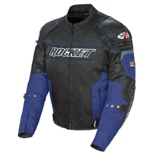 Joe Rocket 'Resistor' Mens Blue/Black Mesh Motorcycle Jacket