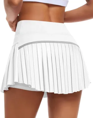 JoyGirl Womens Pleated Tennis Skirt with Shorts High Waisted Golf Skort Mini Skirt Workout Skirt Athletic Skorts with Pockets