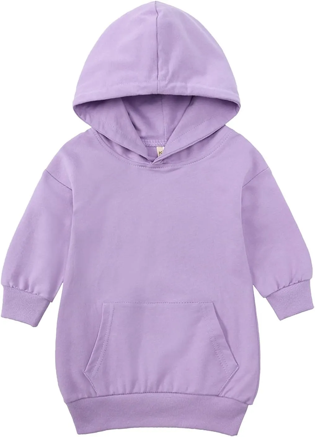 KAGAYD Toddler Boys Girls Hoodies Pullover Fleece Sweatshirt Children Black Solid Color Babies Hooded Top Active Sports