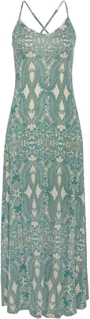 LASCANA Women's Crossed Strap Maxi Dress