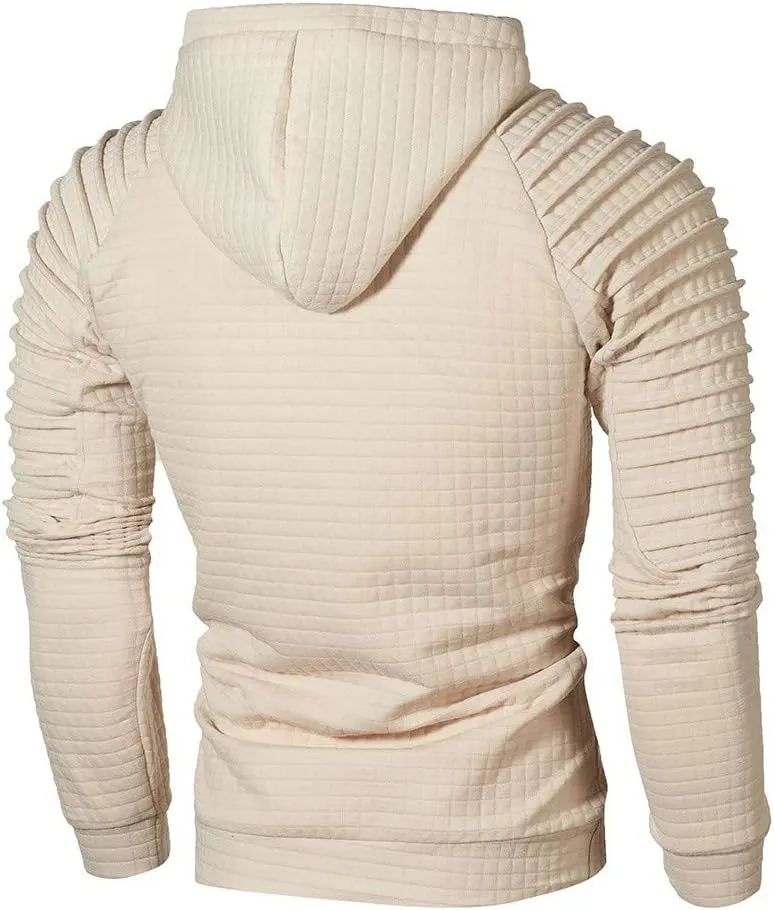 LCMTWX Men Hoodies And Winter Fashion Coats Jacket Casual Stitching Hooded Zipper Sweater Coat Men's Hooded Fleece