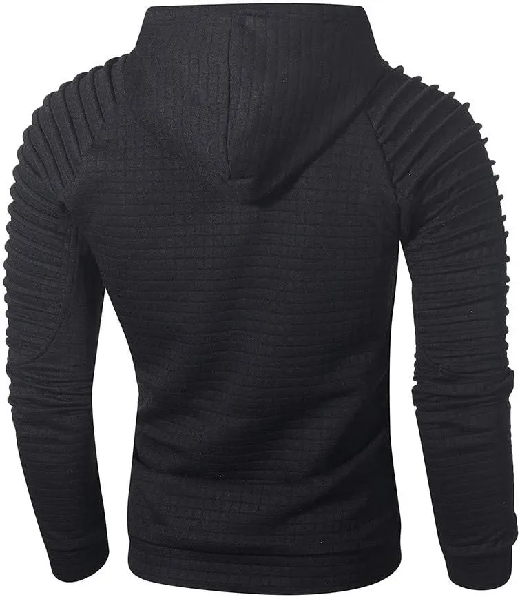 LCMTWX Men Hoodies And Winter Fashion Coats Jacket Casual Stitching Hooded Zipper Sweater Coat Men's Hooded Fleece