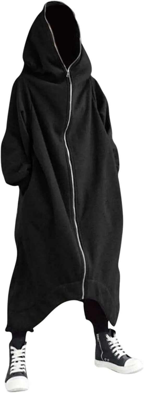 LCMTWX Men's Hooded Fleece Sweatshirt Coat Jackets Casual Stitching Hooded Zipper Sweater Coat Loose Warm Winter With Zip