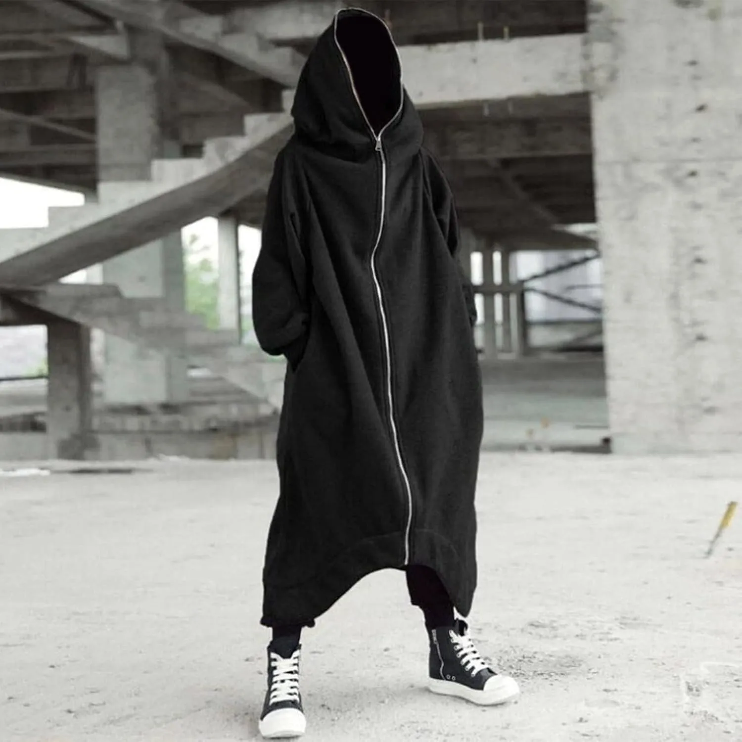 LCMTWX Men's Hooded Fleece Sweatshirt Coat Jackets Casual Stitching Hooded Zipper Sweater Coat Loose Warm Winter With Zip