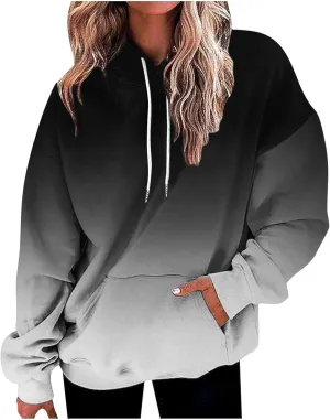 Lightweight Thin Zip-Up Hoodie Jacket for Women Womens Plus Size Hooded Sweatshirt Long Sleeve Sweatshirt Loose