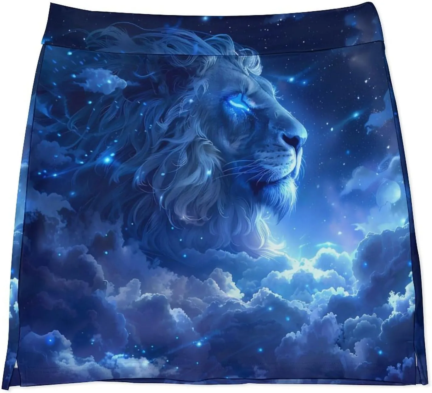 Lion And Stars Under The Moonli Women's Skort Athletic Skirt Golf Skorts A-line Skirts with Built-in Shorts Pockets