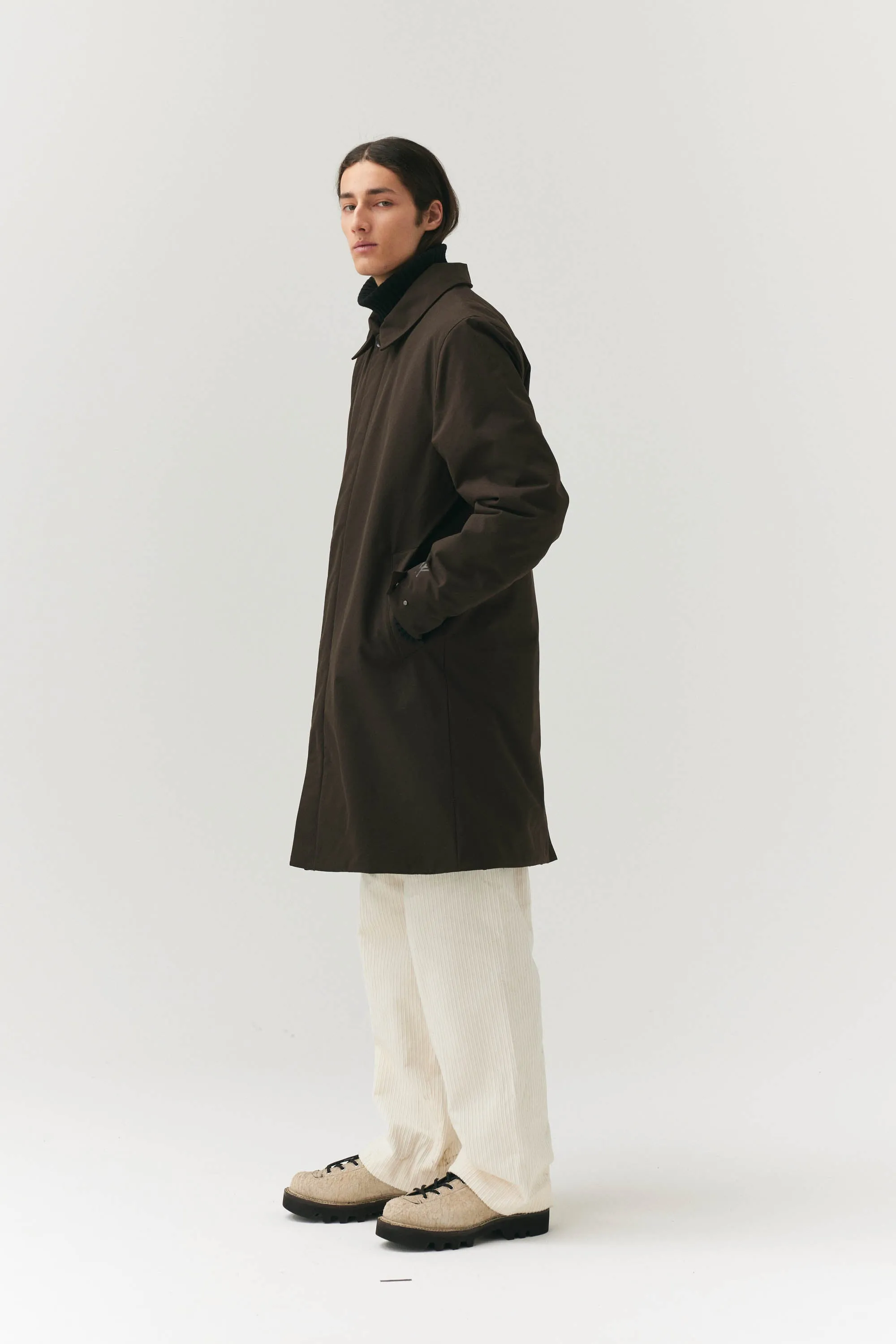 LONG DONG POLYRAYON WOOL LOOK AW24 CHESTNUT