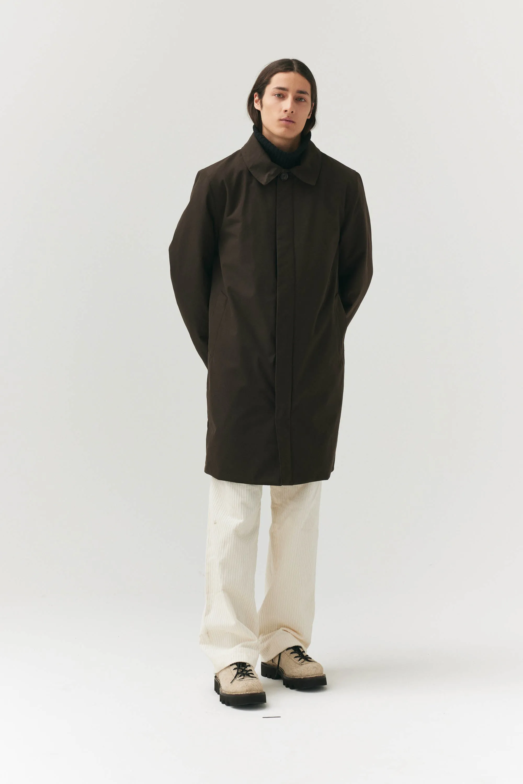 LONG DONG POLYRAYON WOOL LOOK AW24 CHESTNUT