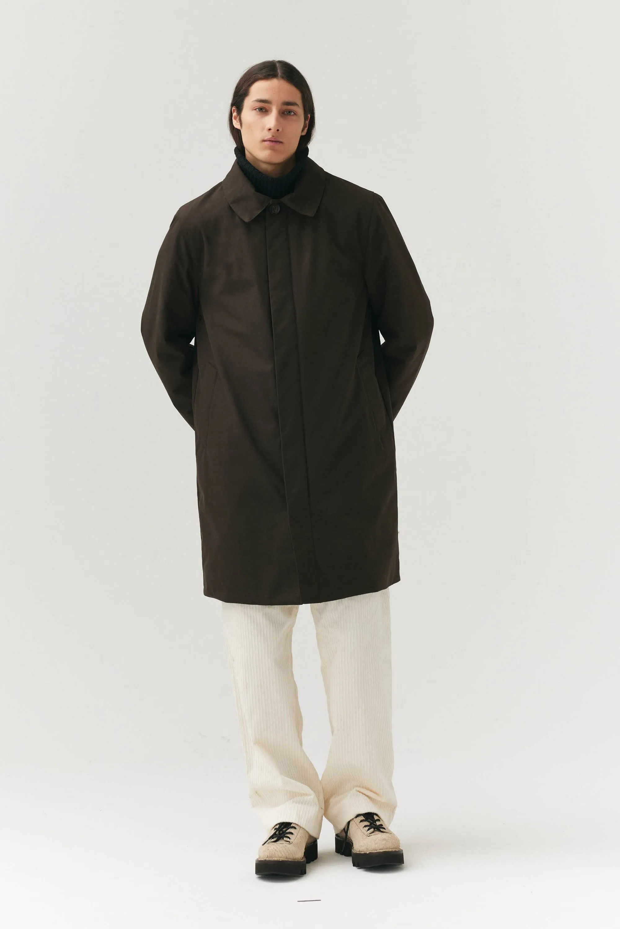 LONG DONG POLYRAYON WOOL LOOK AW24 CHESTNUT