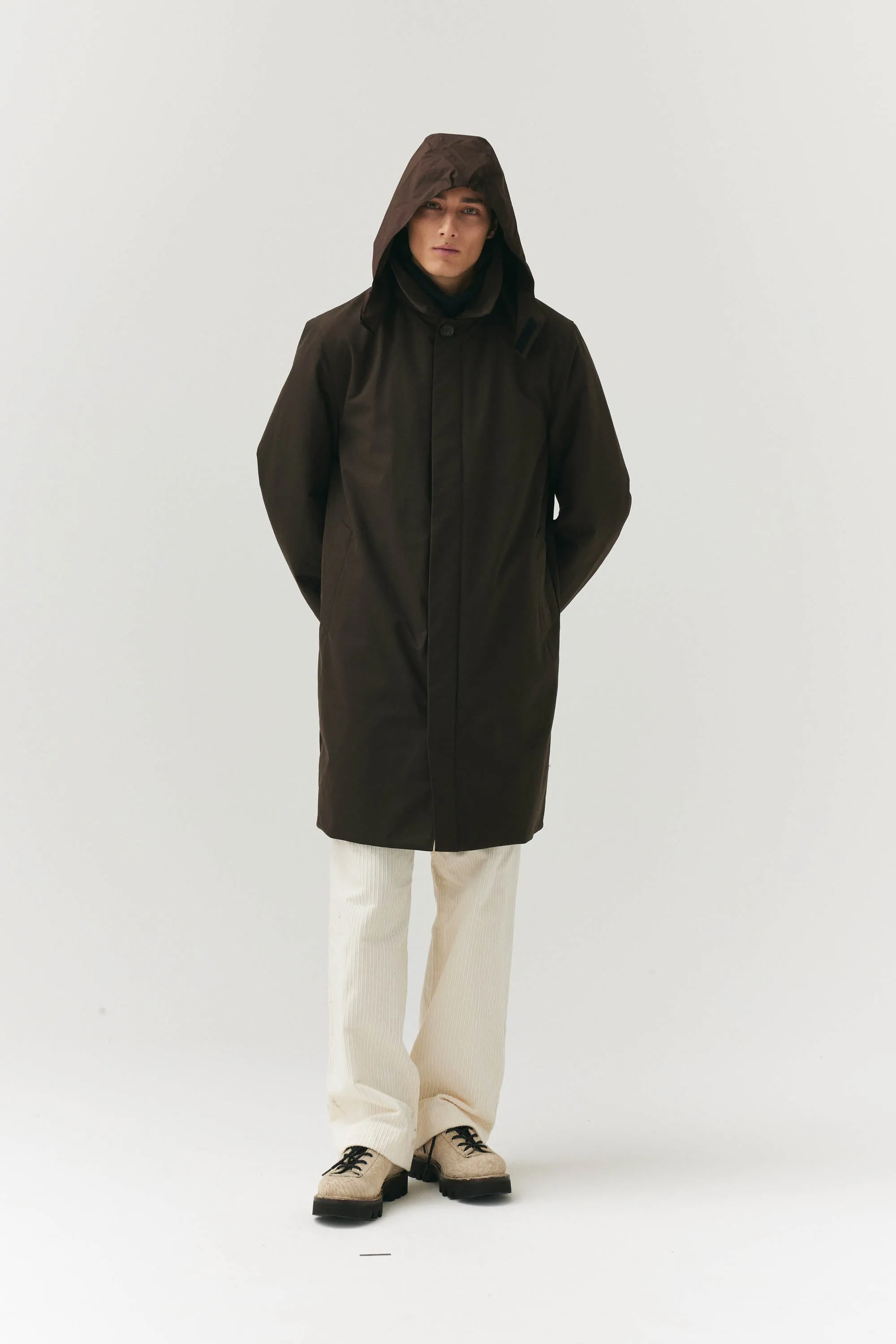 LONG DONG POLYRAYON WOOL LOOK AW24 CHESTNUT