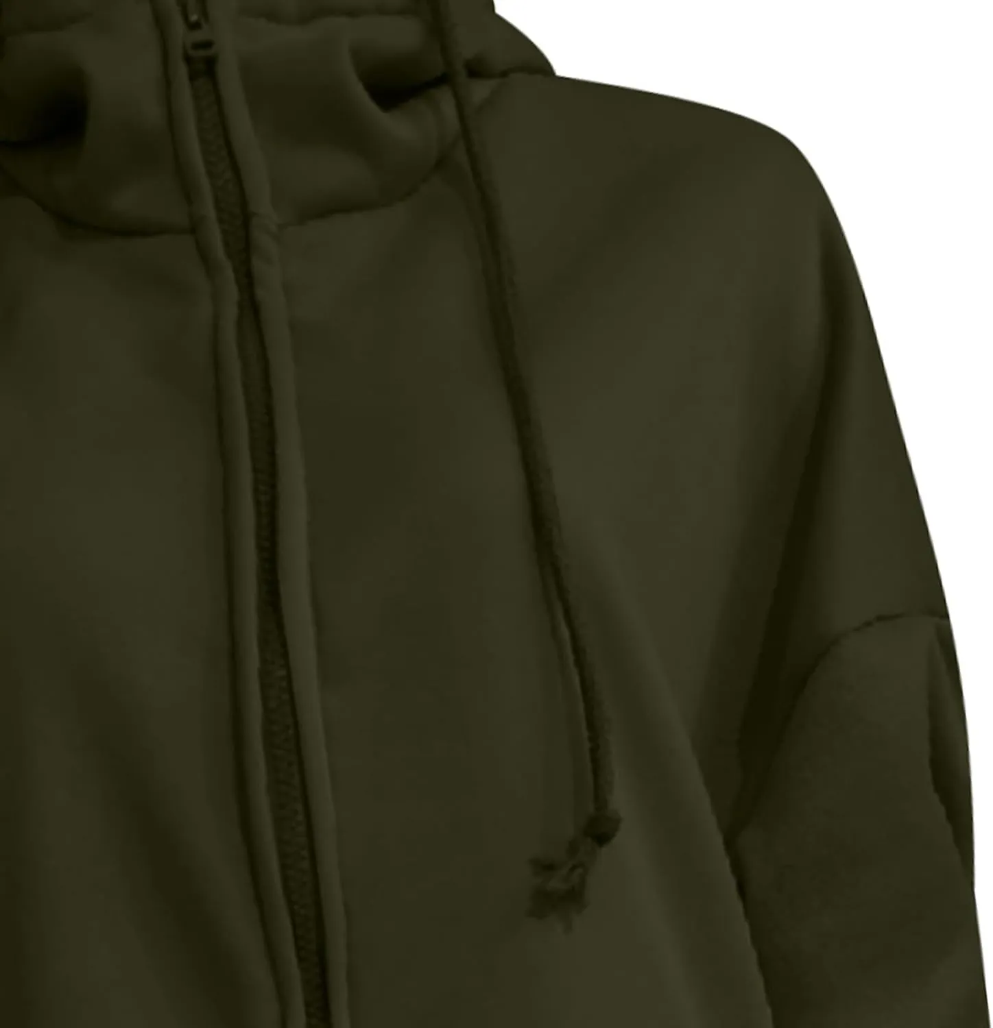 Long Hoodies for Women Zip Up Plus Size Loose Fit Fleece Jacket Long Sleeve Drawstring Sweatshirts with Pockets