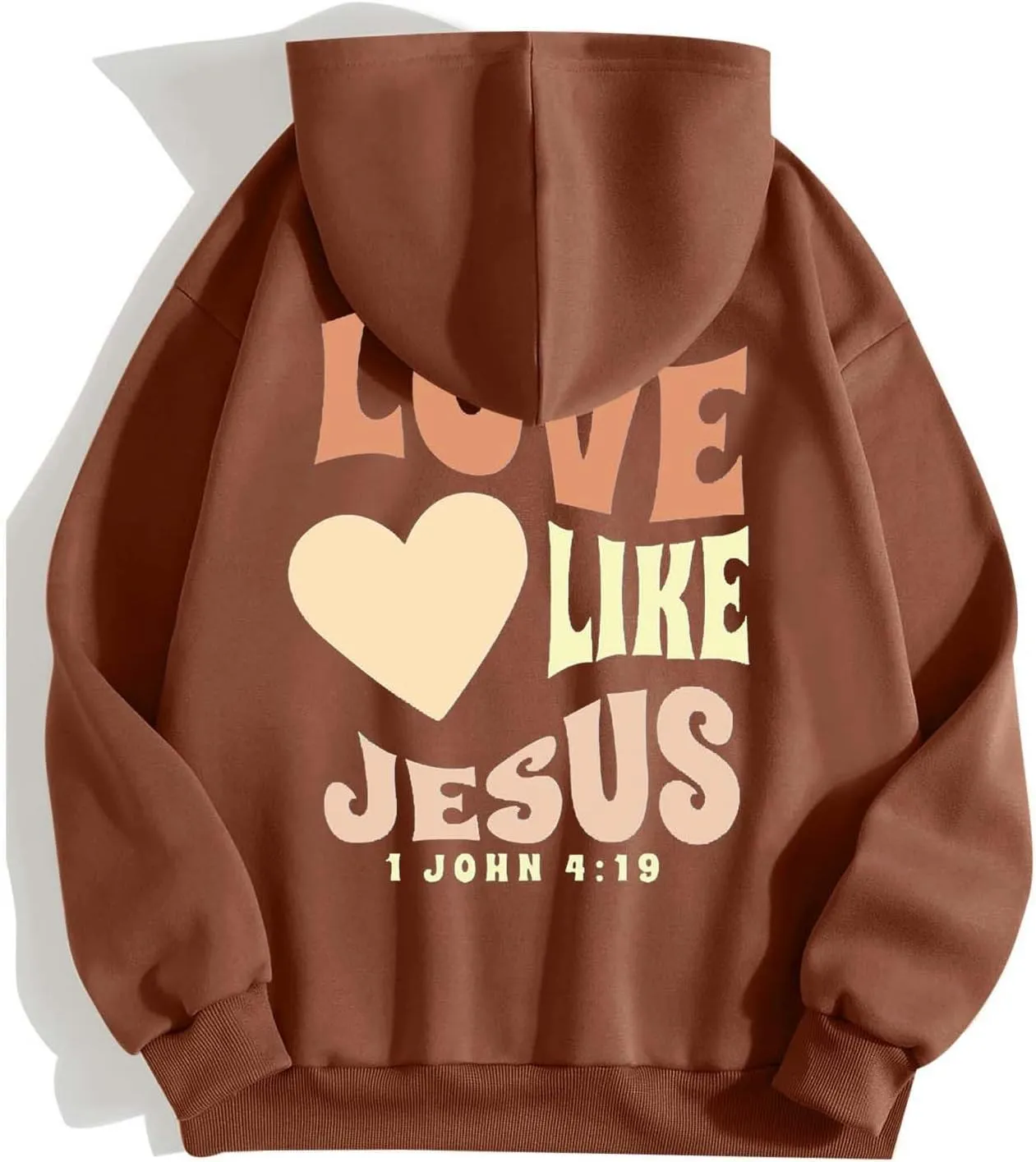 Love Like Jesus Zip Up Christian Hoodies for Women Bible Verse Graphic Y2K Hooded Sweatshirt Coat Fall Fashion Comfort Hoodie