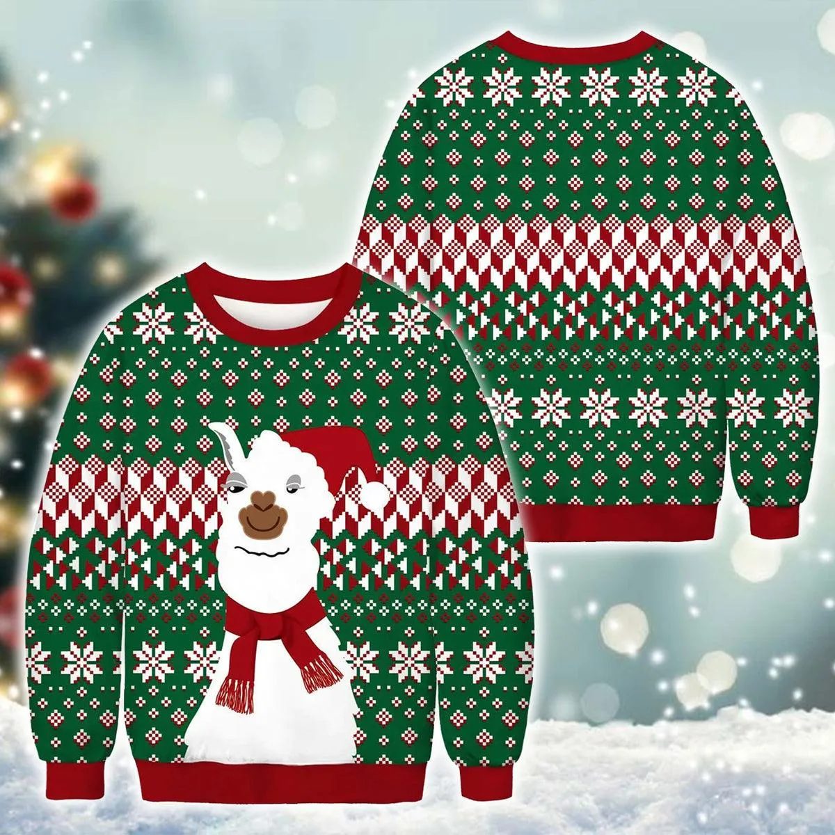 Lovely The Alpaca Christmas Ugly Sweater