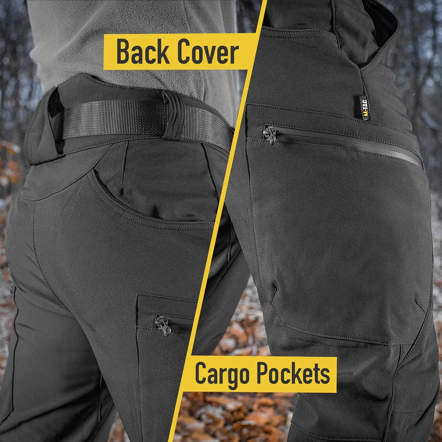 M-Tac Winter Tactical Pants for Men Softshell Insulated Fleece Lined Cargo Pants