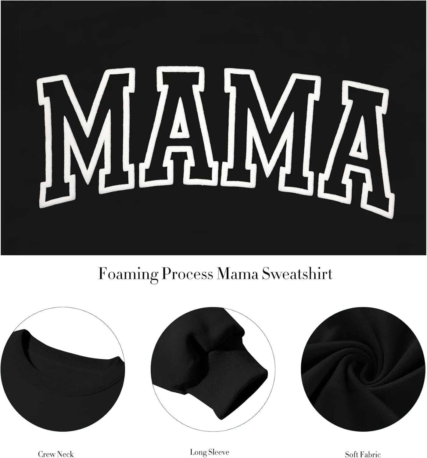 Mama Sweatshirt Women Mama Graphic Crewneck Sweatshirt Mom Gift Shirt Casual Long Sleeve Pullover Tops