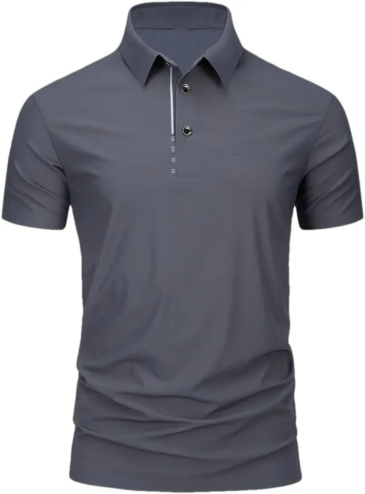 Men Golf T-Shirt Summer Sports Golf Apparel Short Sleeve Shirt Quick Dry Breathable Polo Shirts