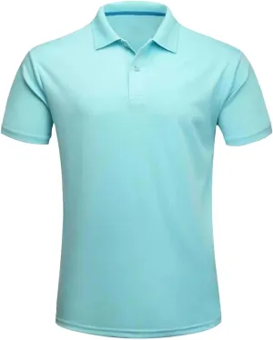 Men Quick Dry Golf Polo Shirt Summer Short Sleeve Slim Basic Tops Lightweight Casual Sports Shirt