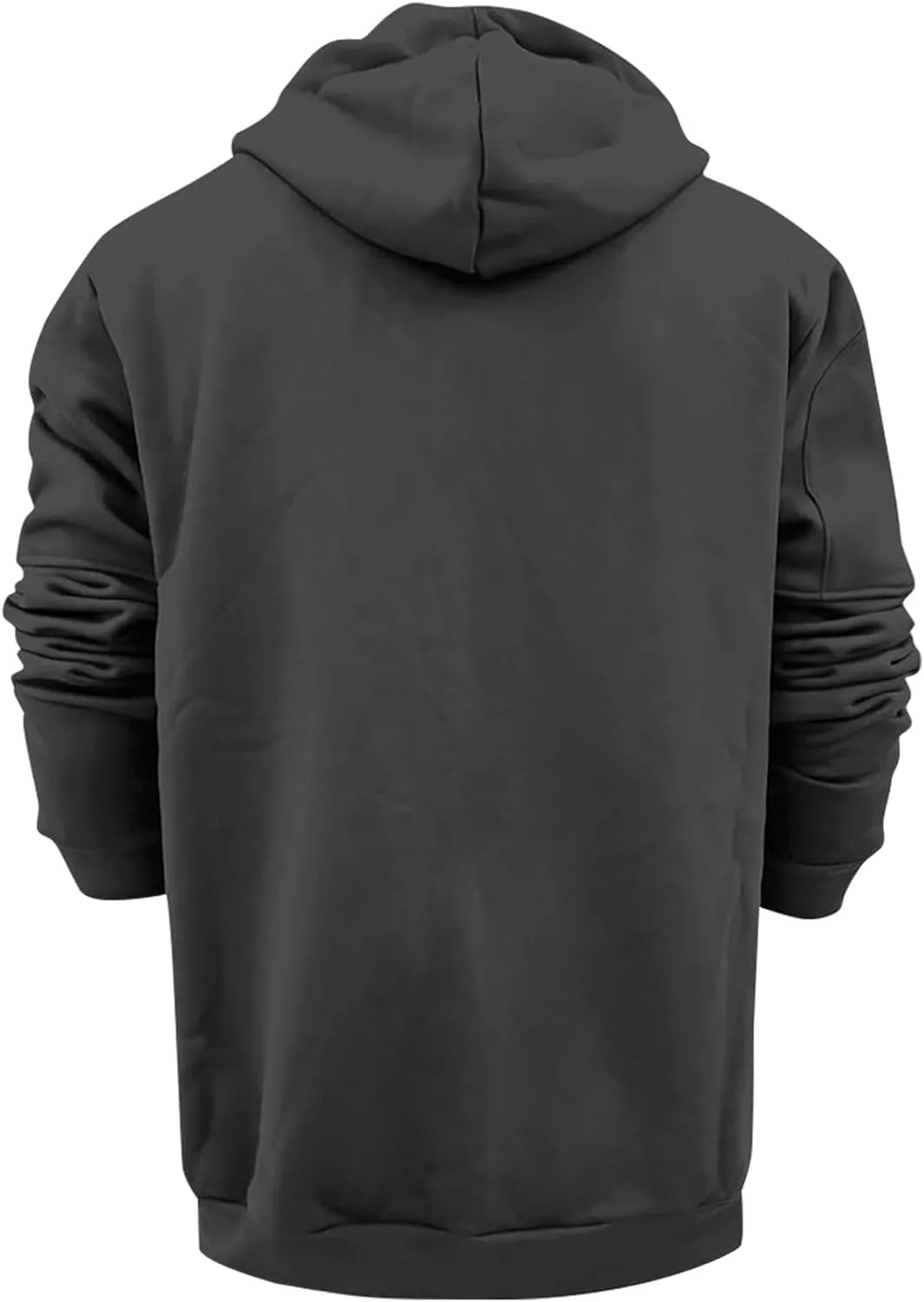 Mens' Autumn Winter Long Sleeve Zipper Hooded Sweatshirt Cardigan Tops Hoodies for Men with Zip Pockets Lightweight