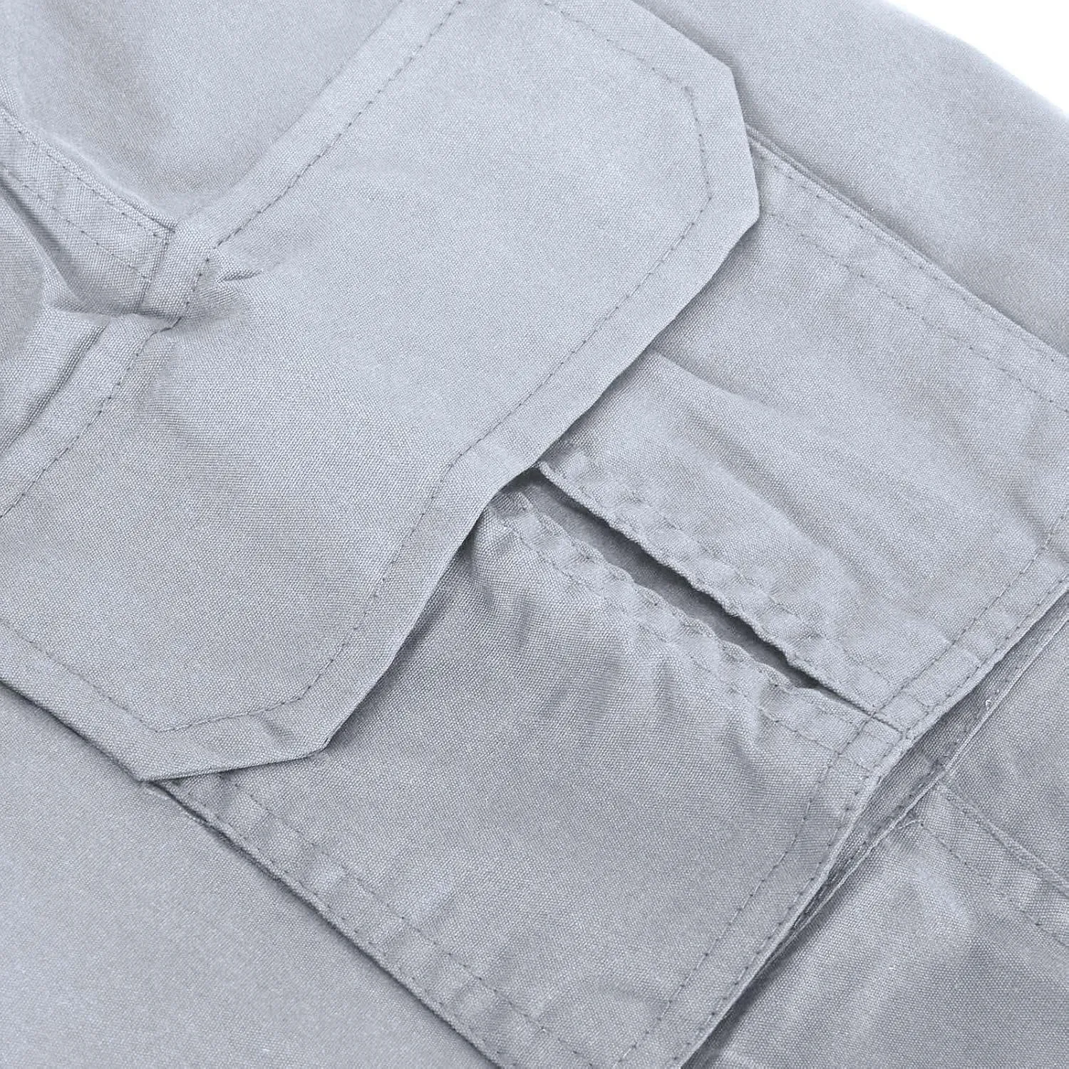 Mens Cargo Pants Casual Lightweight Elastic Waist Drawstring Tapered Pant with Pockets