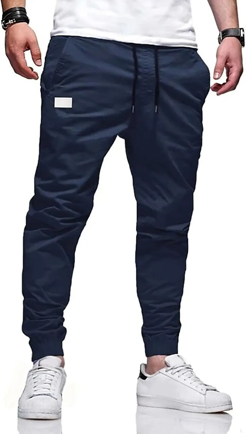 Men's Cargo Pants Hiking Pants with Pockets Jogger Pant Casual Pant Outdoor Athletic Sweatpants Drawstring Chino Pant Trouser