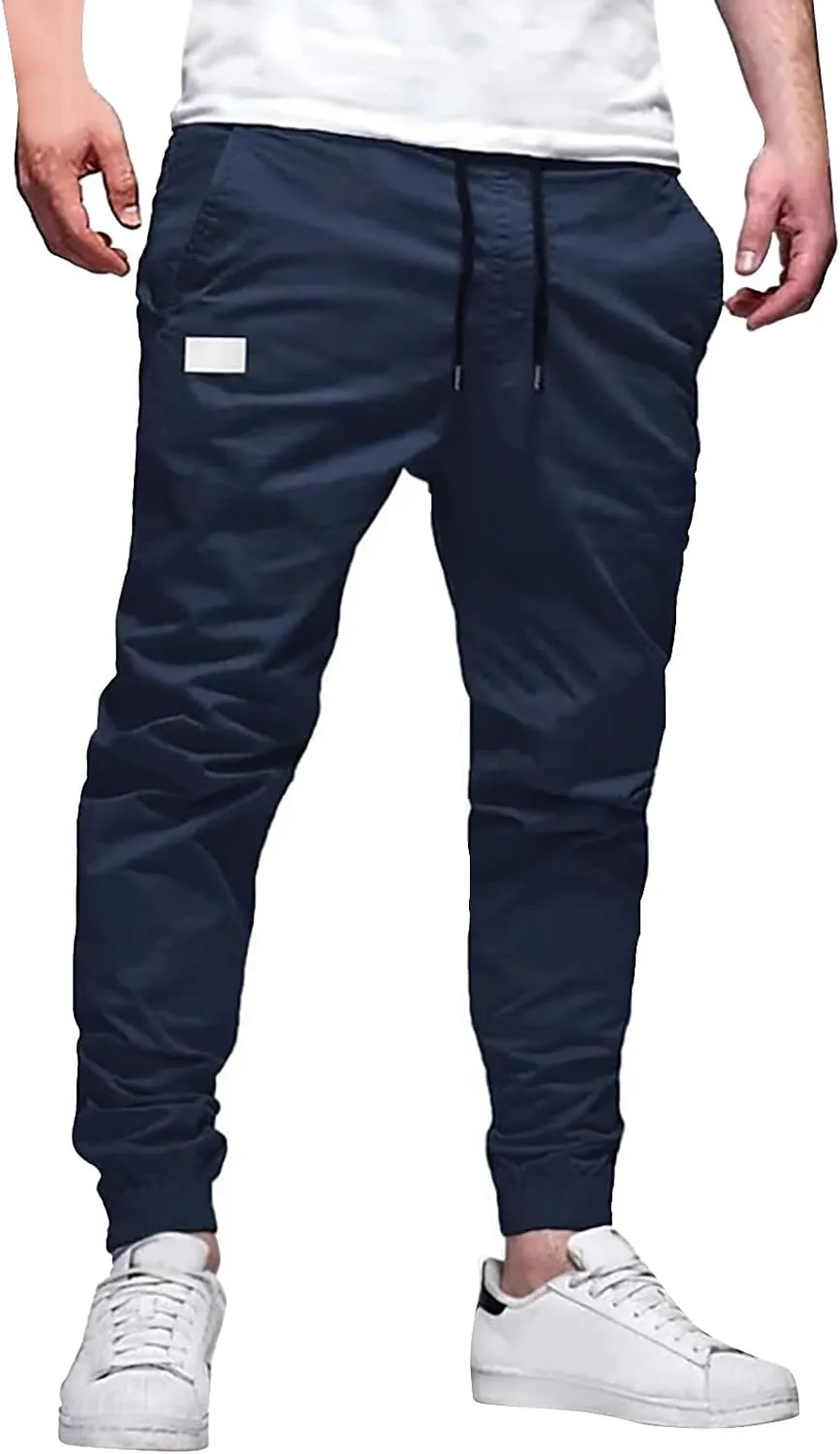 Men's Cargo Pants Hiking Pants with Pockets Jogger Pant Casual Pant Outdoor Athletic Sweatpants Drawstring Chino Pant Trouser