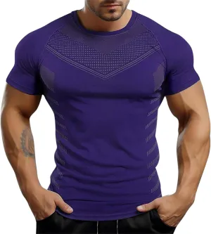 Mens Casual Slim Fit Short Sleeve T-Shirts Soft Lightweight Crew-Neck Size Baseball Shirt